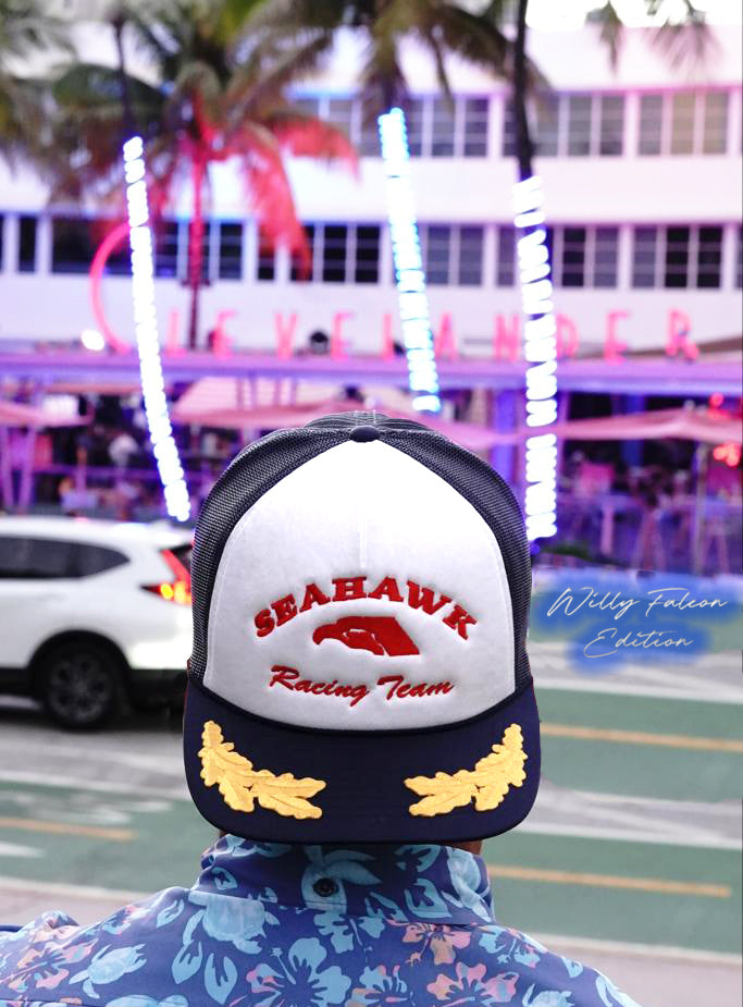 Seahawk Racing Team 80s Retro Hat as seen on netflix series cocaine co –  Garanon Brand